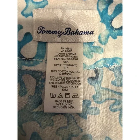 Tommy Bahama Cotton Boho Floral Embroidered Swim Cover-Up Tunic Dress S-M - Picture 6 of 9